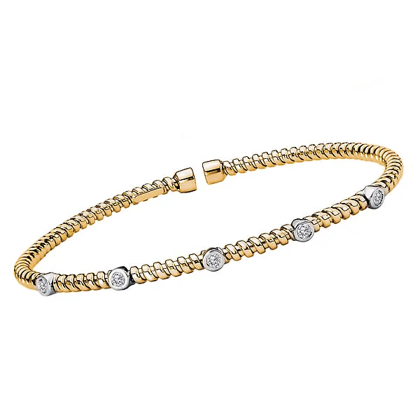 Silver cuff bracelets for modern minimalism-Ladies Fashion Diamond Bracelet