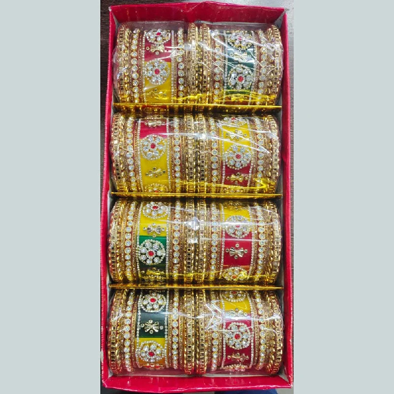 Modern bangle sets for coordinated style-Kiran Bangles Gold Plated Bangles Set