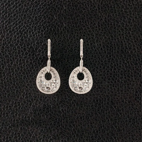 Adjustable hoop earrings for a perfect fit-Diamond Dangle Earrings