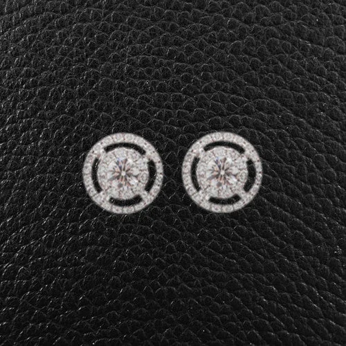 Custom design earrings for personalized style-Multiple Round Diamond Earrings