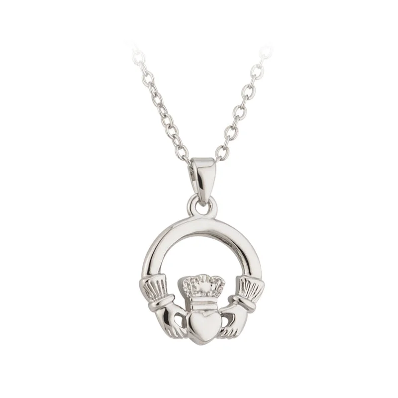 Adjustable necklaces for the perfect fit-Silver Plated Claddagh Pendant