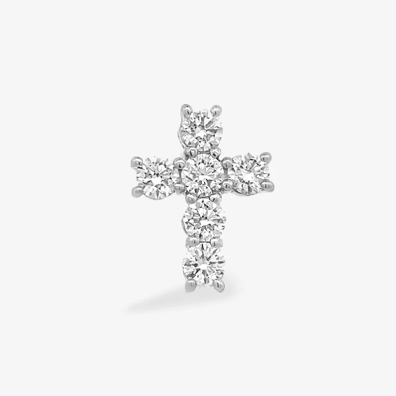 Butterfly charm necklaces for whimsical elegance-6 solitaire 1.00CT Diamond Cross Pendant