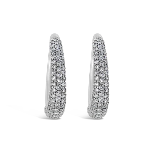 Boho-style earrings for free-spirited vibes-Diamond Hoop Earrings