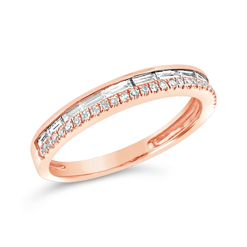 Classic cocktail rings for glamorous evenings-Rose Gold & Diamond Ring