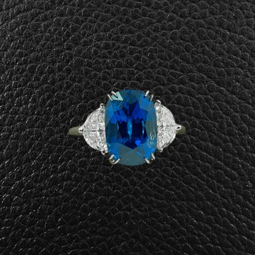 Sterling silver rings for timeless fashion-Sapphire & Diamond Ring