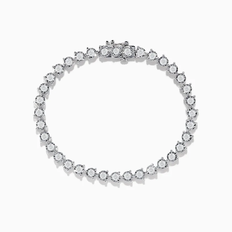 Simple silver bracelets for minimalist chic-Pave Classica 14K White Gold Diamond Bracelet