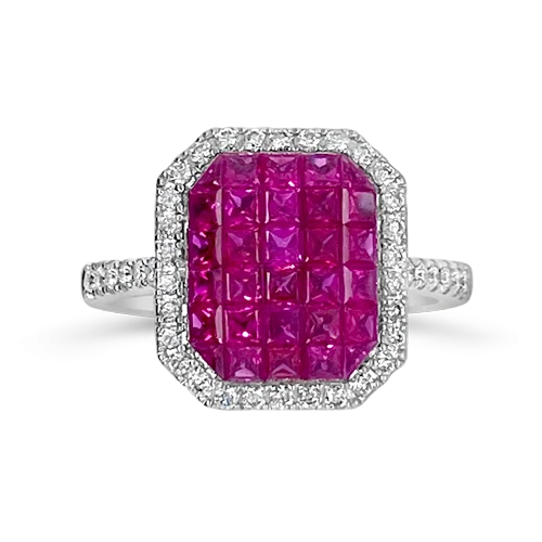 Vintage-style rings for classic elegance-Ruby & Diamond Ring