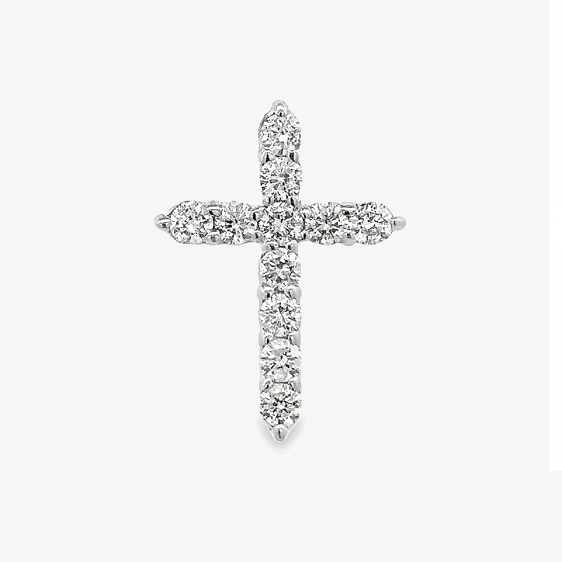 Custom charm necklaces for unique designs-Classic 0.60ct Diamond Cross Pendant