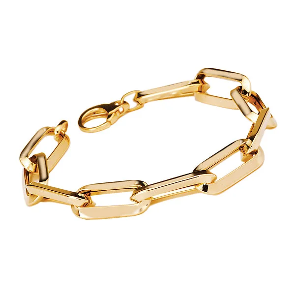 Tennis bracelets for glamorous charm-Beveled Link Bracelet