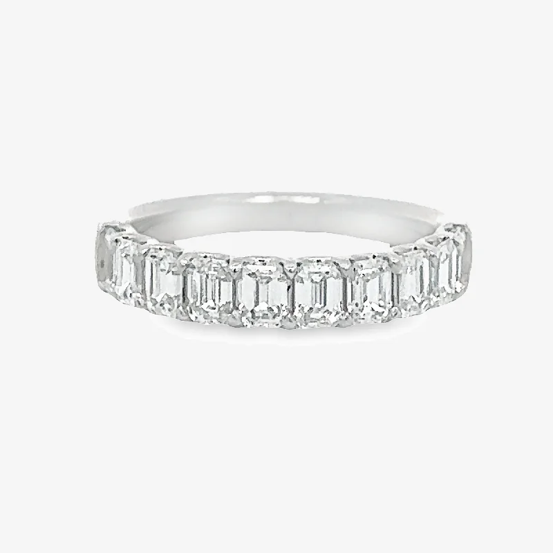 Personalized anniversary rings for a special gift-1/2 Way 1.50CT Emerald Cut Diamond Ring