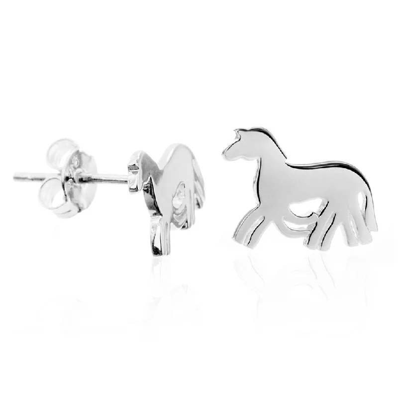 Drop earrings for elegant sophistication-Sleipnir Earrings, Silver