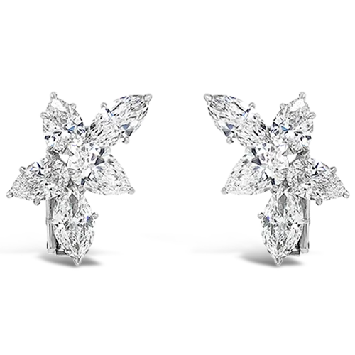 Chunky statement earrings for bold fashion-Marquise & Pear Shaped Diamond Earrings