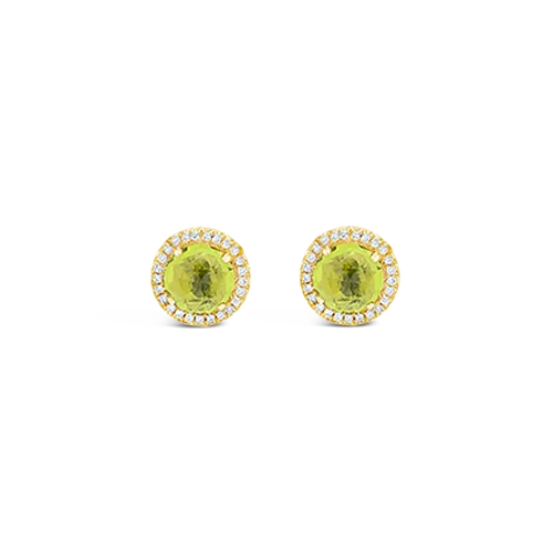 Elegant teardrop earrings for a glamorous touch-Peridot & Diamond Earrings