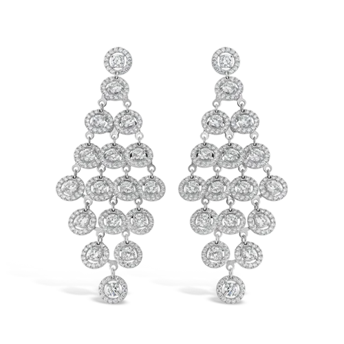 Classic diamond earrings for luxury fashion-Diamond Dangle Earrings