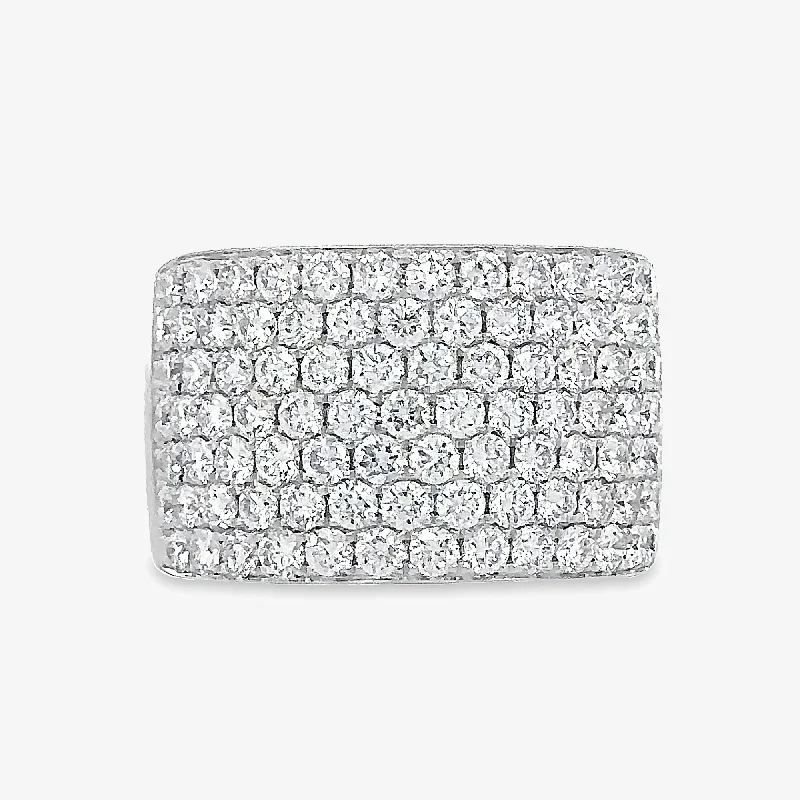 Sterling silver rings for timeless fashion-The Ultimate 7 Row Wide Band Ring