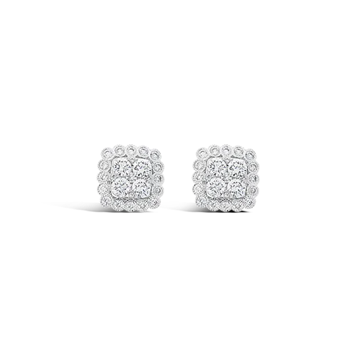 Delicate crystal earrings for subtle elegance-Multi-diamond Earrings