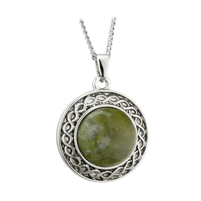 Classic gold chain necklaces for timeless elegance-Connemara Marble Shield Pendant