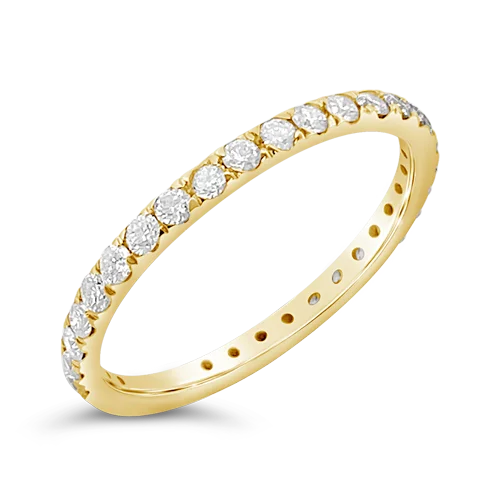 Heart-shaped rings for romantic gifts-Diamond Eternity Band Ring