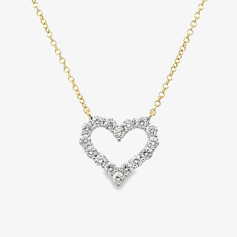 Infinity symbol necklaces for eternal love-Classic 0.50CT Diamond Heart Necklace