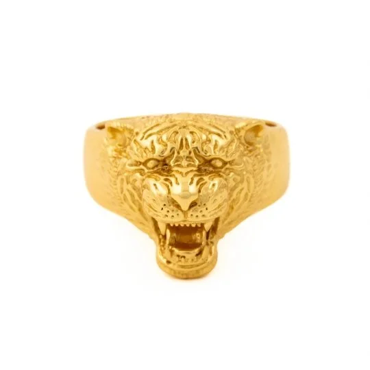 Luxury emerald rings for stunning beauty-Yellow Gold The "King" Signet by Kingdom