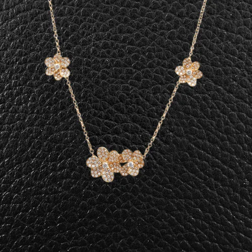 Luxury diamond pendant necklaces for a sparkling touch-Diamond Flower Necklace