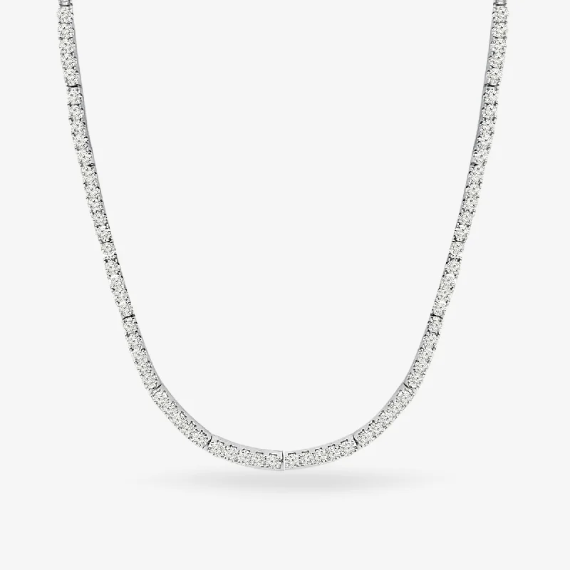 Simple silver necklaces for classic appeal-8.00CT Flex-Bar Diamond Eternity Tennis Necklace