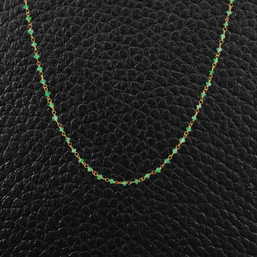 Handcrafted necklaces for unique, artisanal beauty-Emerald Bead Necklace