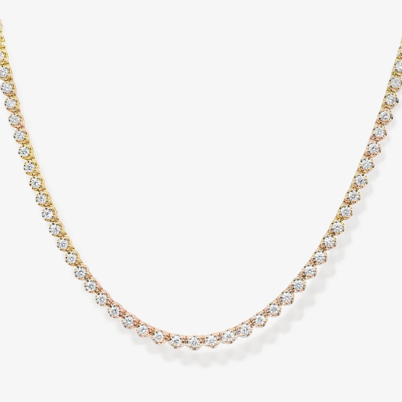 Luxury diamond pendant necklaces for a sparkling touch-Bead It Halfway 1.45CT Diamond Tennis Necklace