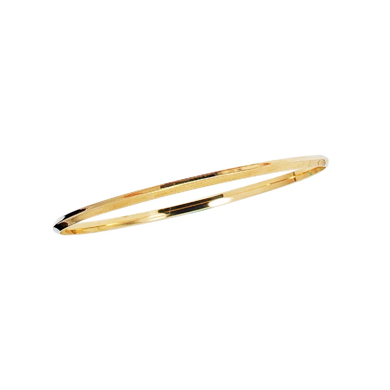 Wooden bracelets for rustic charm-14K Gold Knife Edge Bangle