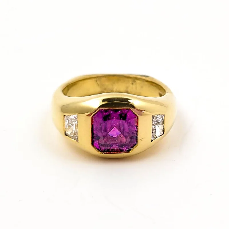 Men's gold rings for sophisticated fashion-Vivaldi Purple Garnet Diamond Ring