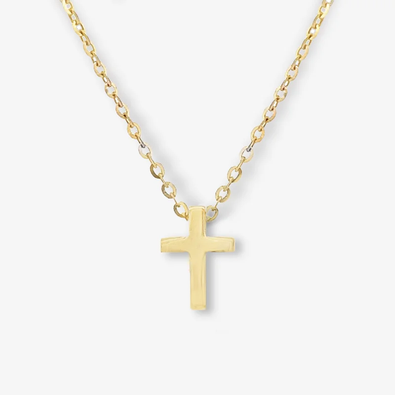 Pearl necklaces for sophisticated beauty-Mini Gold Cross Necklace