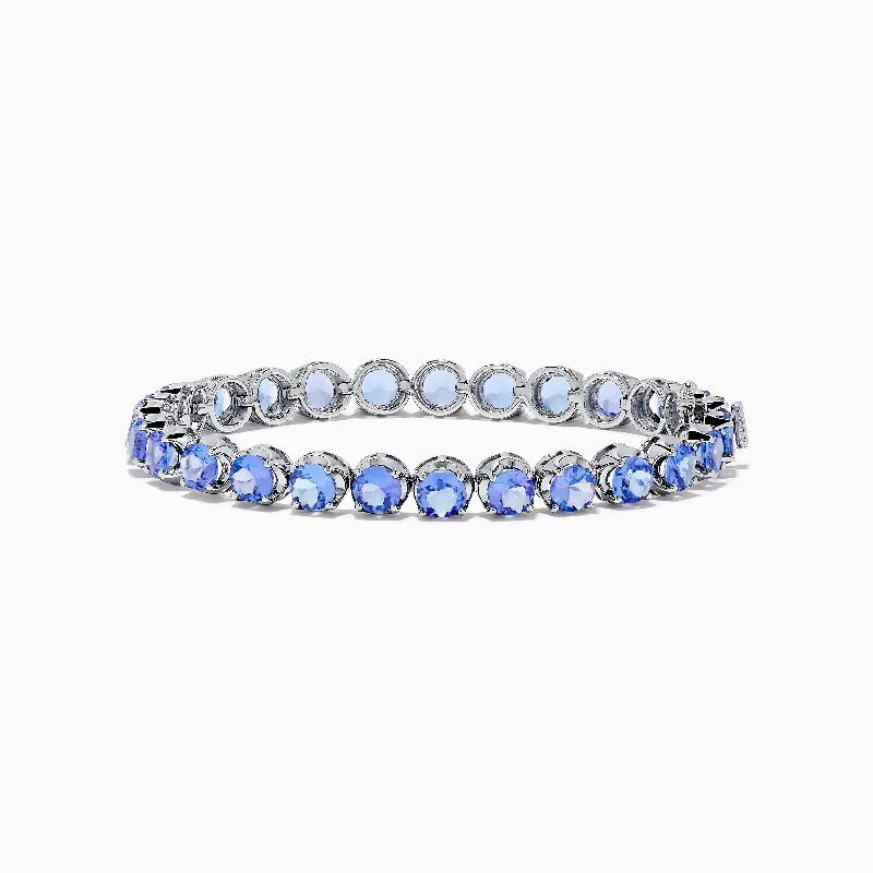 Gold bracelets for elegant sophistication-Nahla Siri Sterling Silver Tanzanite Bracelet