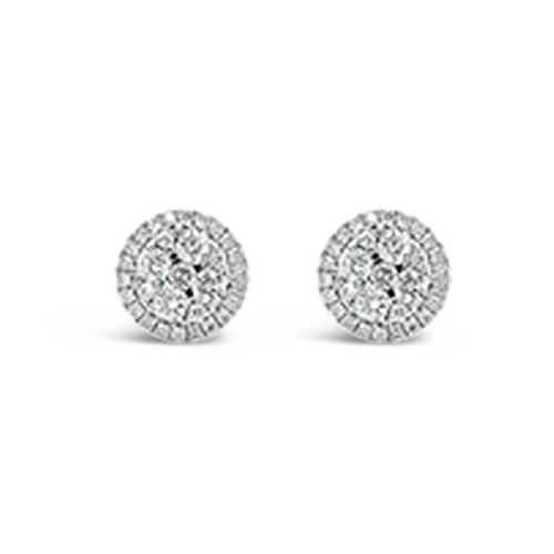 Adjustable hoop earrings for a perfect fit-Diamond Cluster Earrings