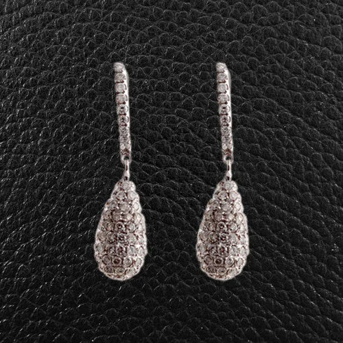 Vintage-inspired stud earrings for classic charm-Diamond Dangle Earrings