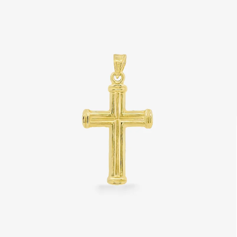 Friendship necklaces for meaningful connections-Classic Double Lined Cross Pendant