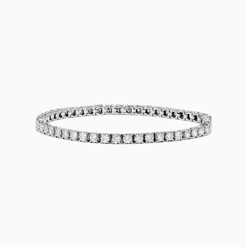 Simple bar bracelets for modern looks-Pave Classica 14K White Gold Diamond Tennis Bracelet