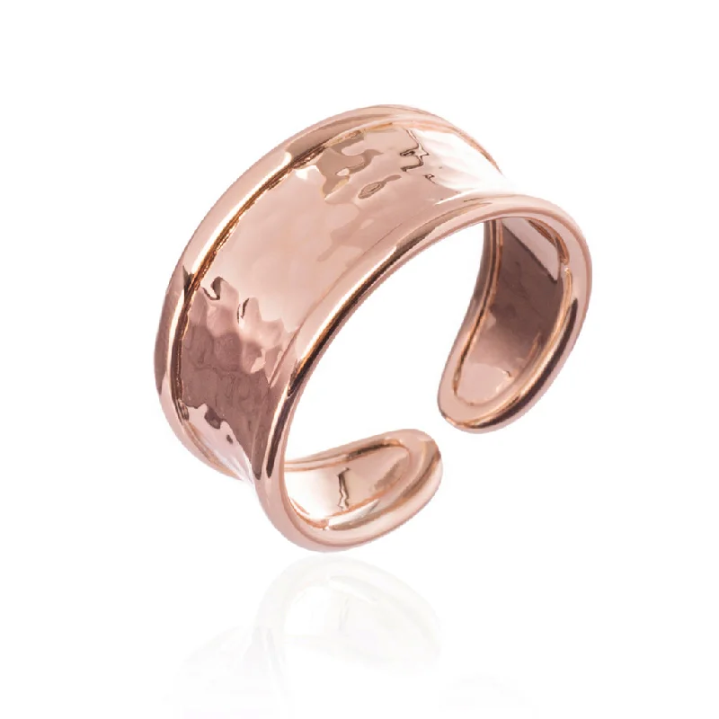 Luxury emerald rings for stunning beauty-River Ring, Rose Gold