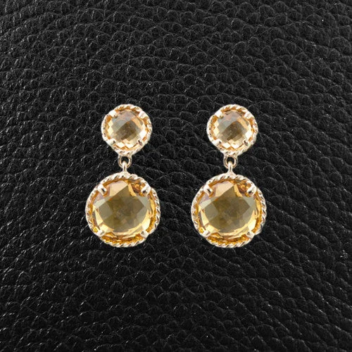 Personalized couple’s earrings for matching styles-Citrine Dangle Earrings