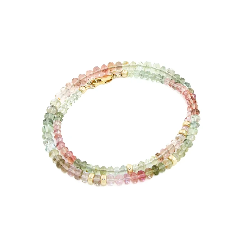 Layered necklaces for trendy fashion-Wild Flora Tourmaline Beaded Necklace