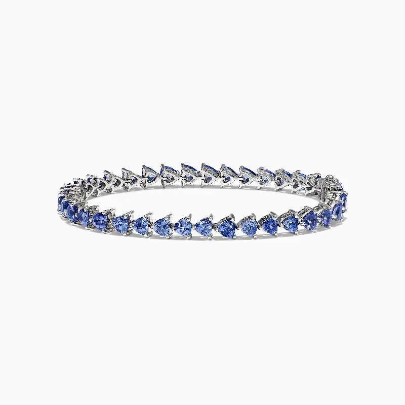 Leather bracelets for rugged fashion-Nahla Siri Sterling Silver Tanzanite Bracelet, 7.45 TCW