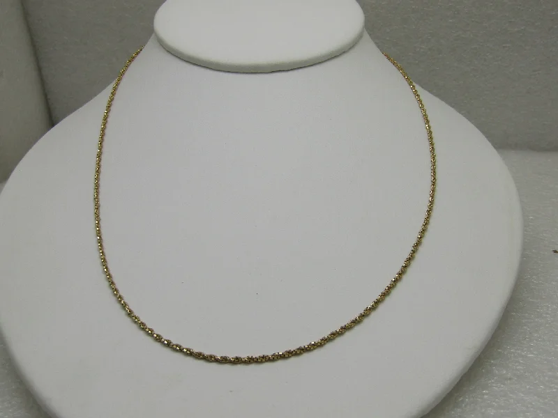 Custom diamond necklaces for luxury gifts-Vintage 14kt Gold Twisted Box Chain Necklace, 18", 4.28 Grams, Signed RVL, 1.5mm