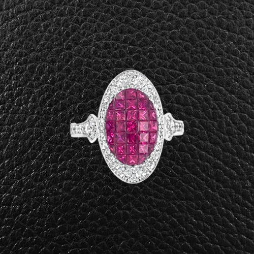 Heart-shaped rings for romantic gifts-Ruby & Diamond Ring